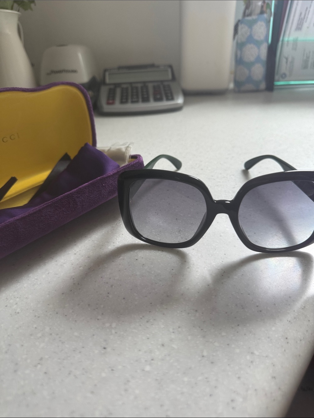 Gucci Black Oversized Square Sunglasses with Gradient Lenses - Picture 2 of 5